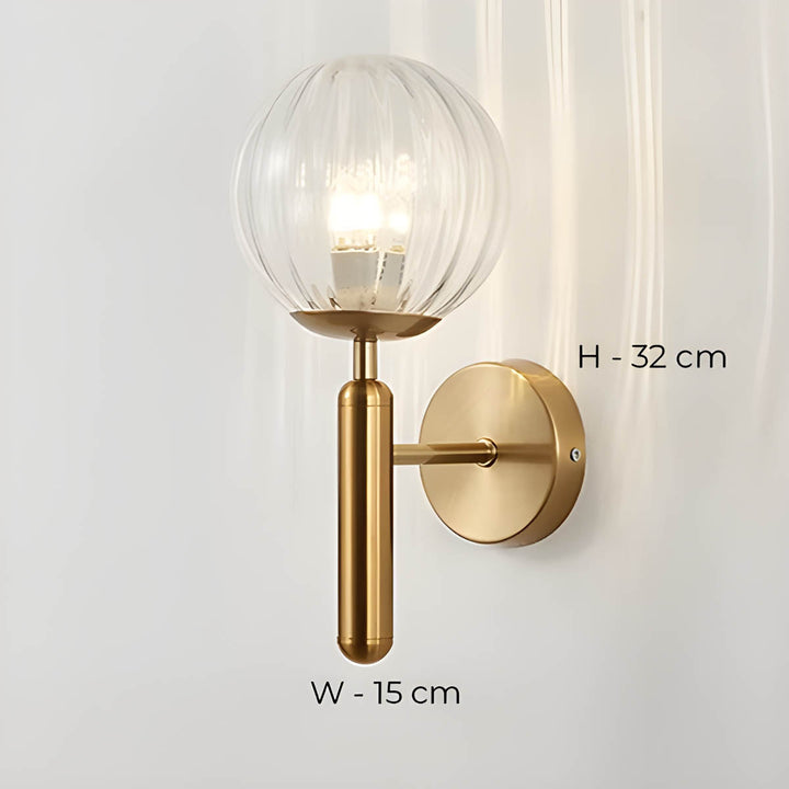 Lampa ścienna Clair z przetworzonego szkła