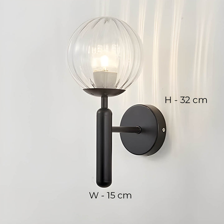 Lampa ścienna Clair z przetworzonego szkła