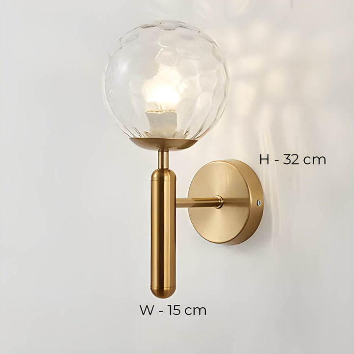 Lampa ścienna Clair z przetworzonego szkła