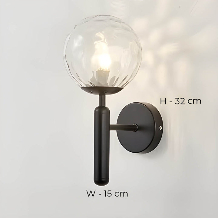 Lampa ścienna Clair z przetworzonego szkła