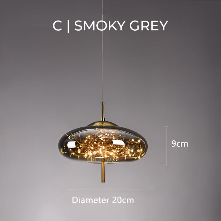 Essence | Wykwintna Lampa Wisząca z Ciemnego Szkła
