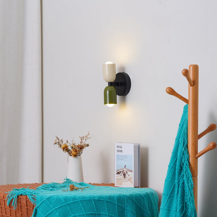 Vintage Dubbel Hoofd Kreatywna Lampa Ścienna Deco