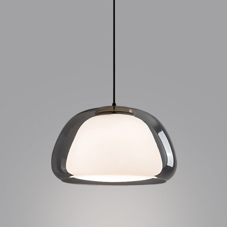Nowoczesna lampa wisząca ze szkła mlecznego