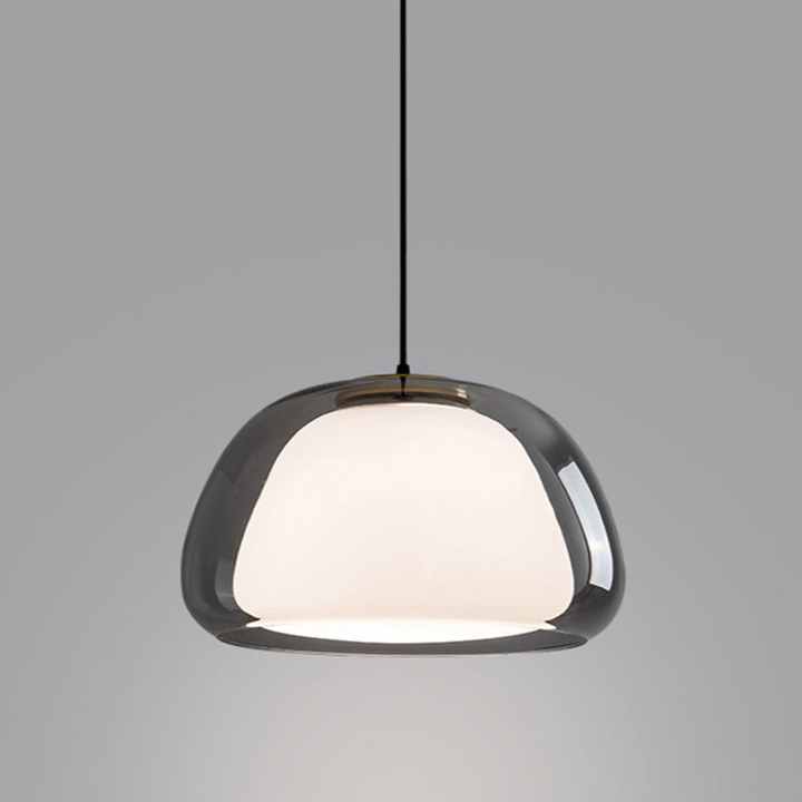 Nowoczesna lampa wisząca ze szkła mlecznego