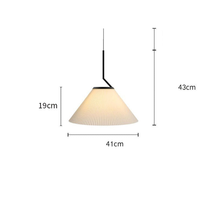 Nordycka plisowana lampa wisząca w kolorze kremowym