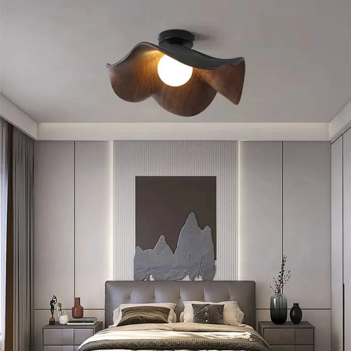Skandynawska lampa sufitowa Lotus z żywicy