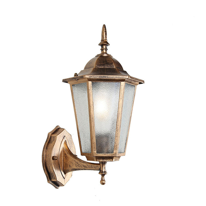 Retro Szklana Zewnętrzna Lampa Ścienna do Ogrodu