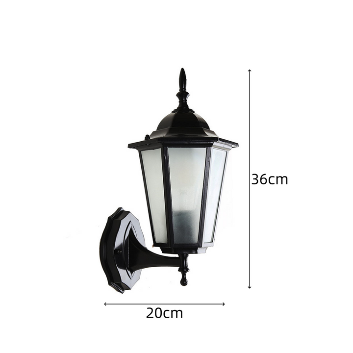 Retro Szklana Zewnętrzna Lampa Ścienna do Ogrodu