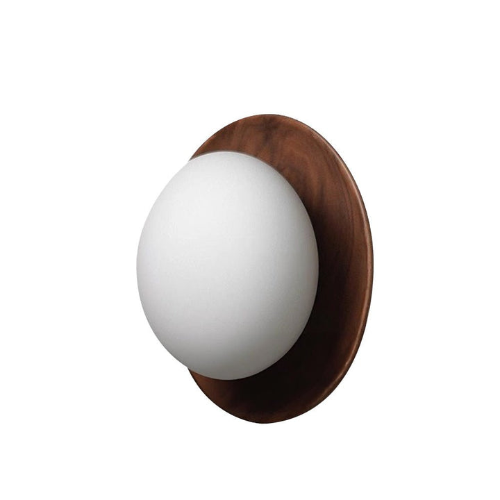 Naturalne drewno biała Prosta lampa ścienna