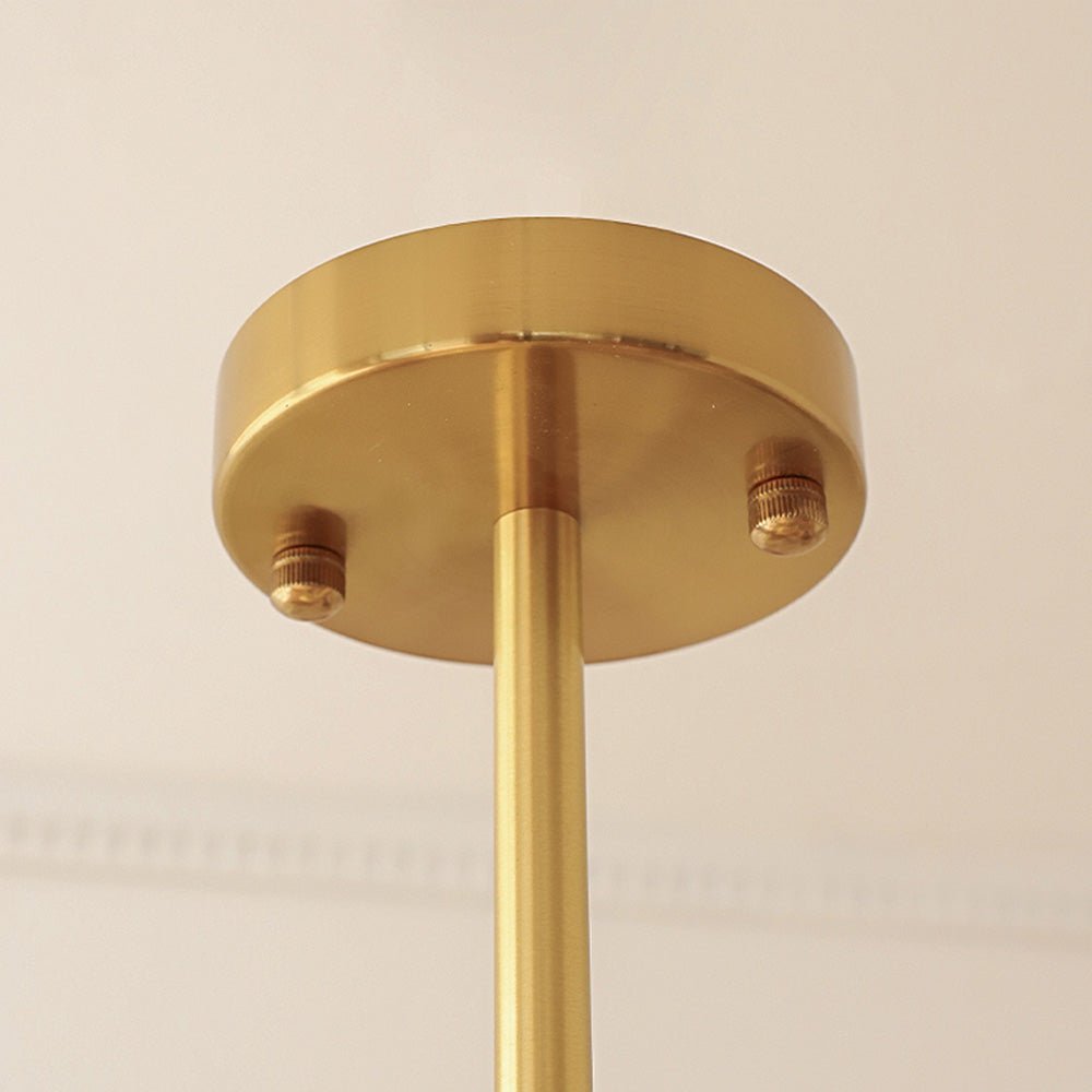 Lampa wisząca Bauhaus z bursztynowego szkła