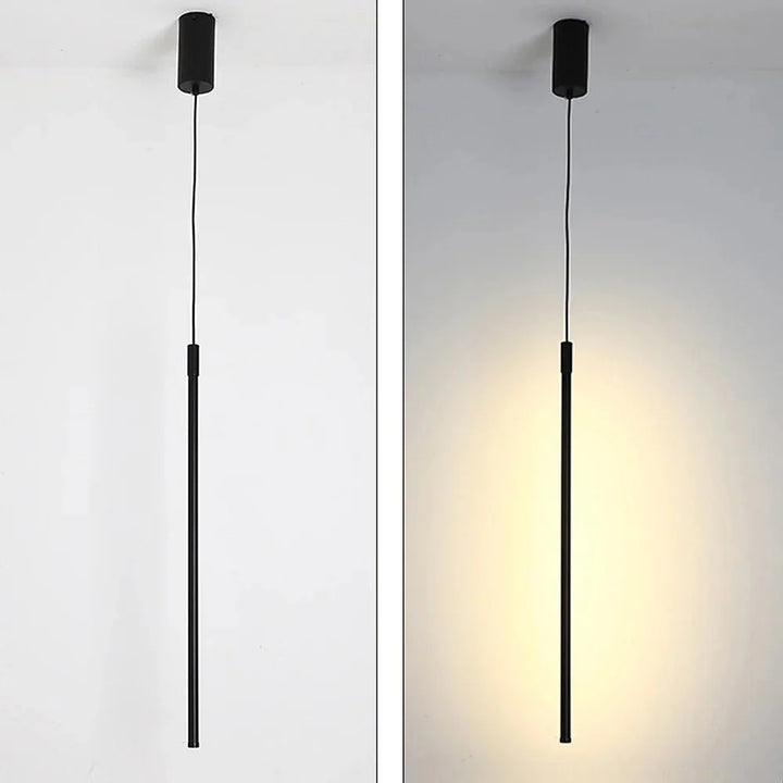 Minimalistyczna długa lampa wisząca LED z aluminium