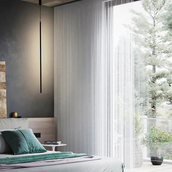 Minimalistyczna długa lampa wisząca LED z aluminium