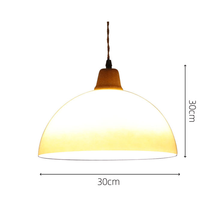 Retro bursztynowa szklana lampa wisząca w stylu wiejskim