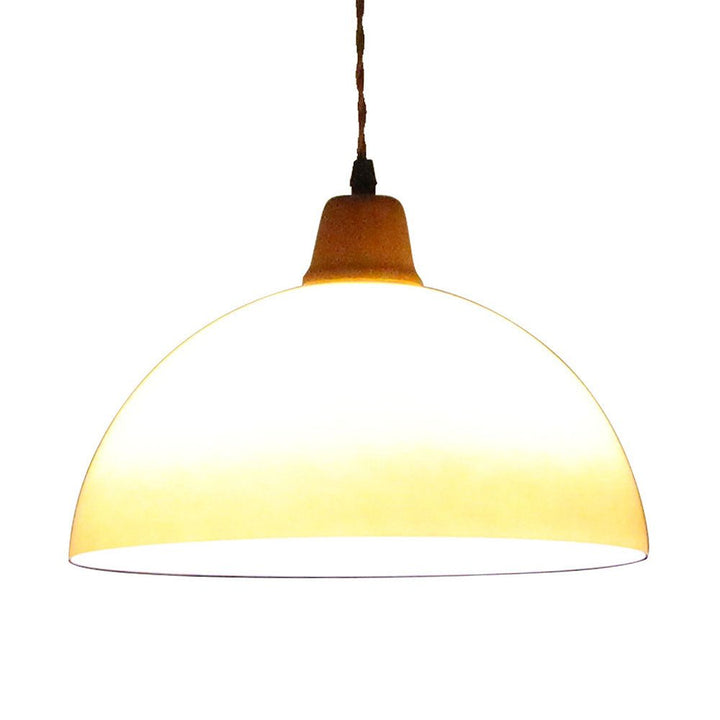 Retro bursztynowa szklana lampa wisząca w stylu wiejskim