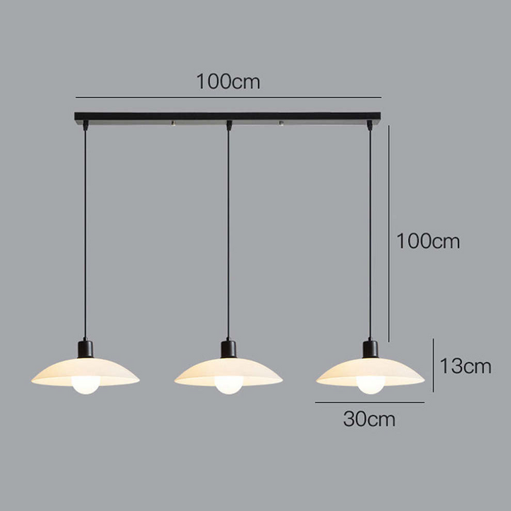 Minimalistyczna Biała Szklana Lampa Wisząca