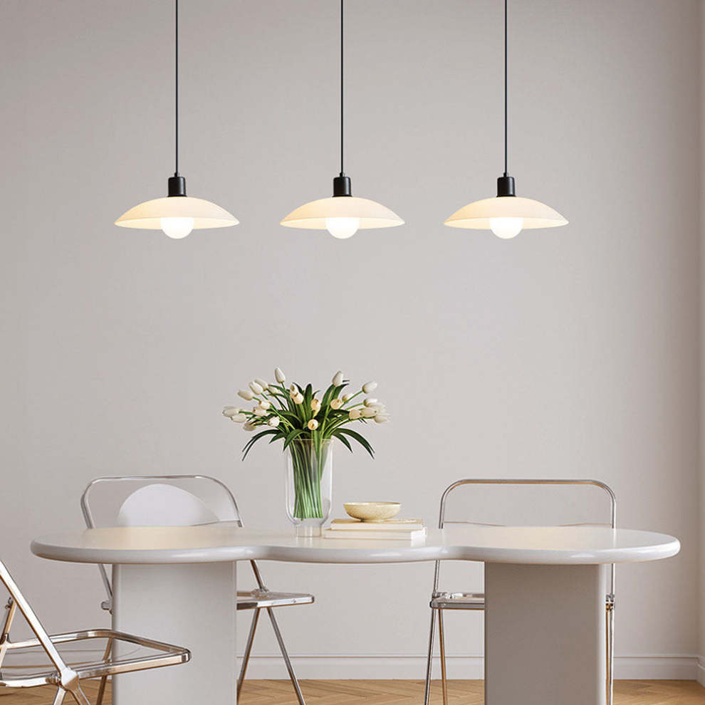 Minimalistyczna Biała Szklana Lampa Wisząca