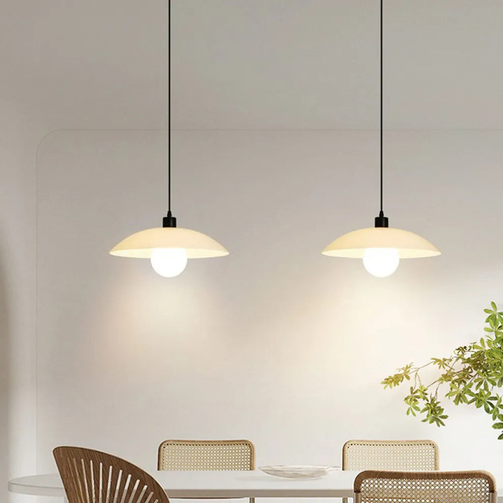 Minimalistyczna Biała Szklana Lampa Wisząca