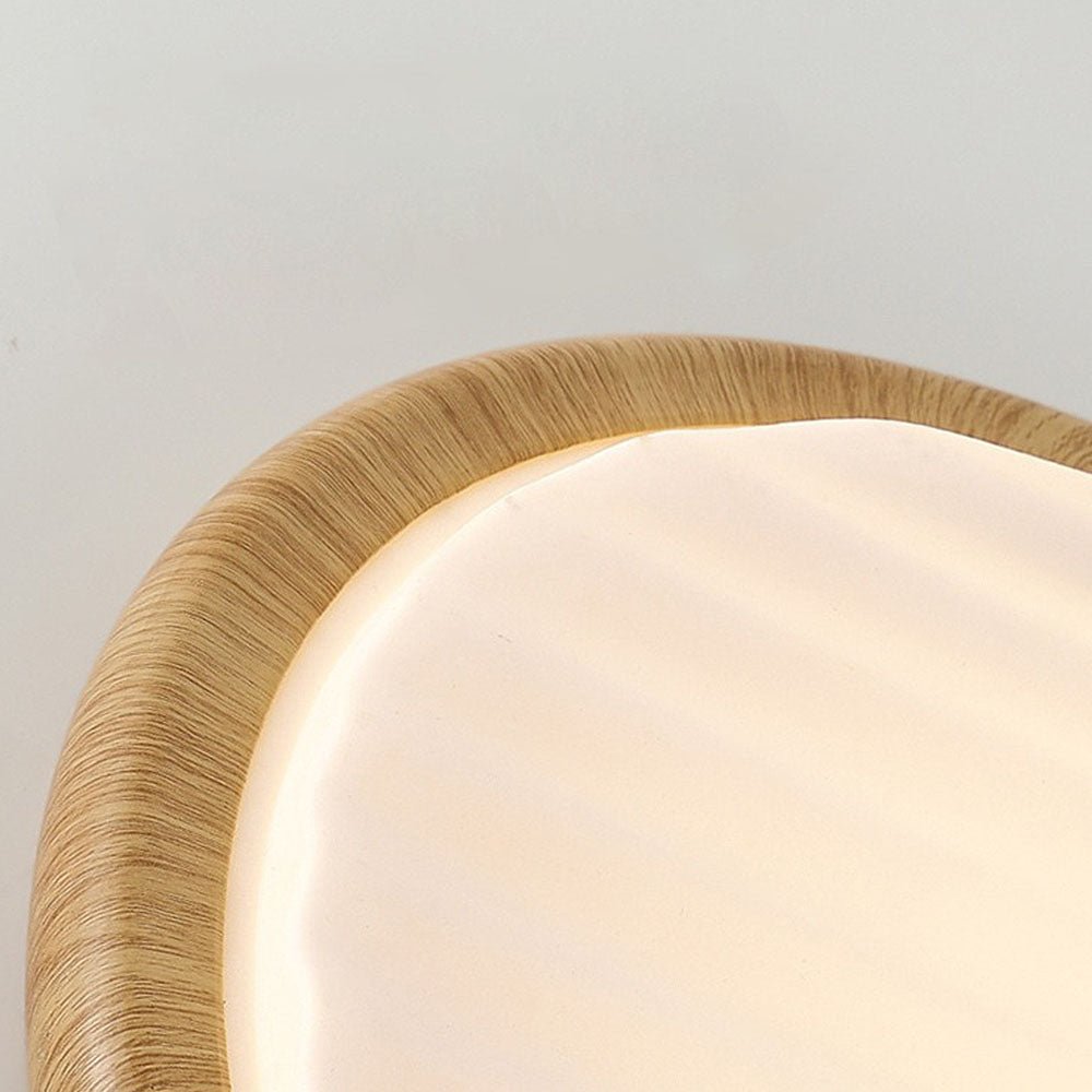 Okrąła drewniana LED lampa sufitowa do sypialni