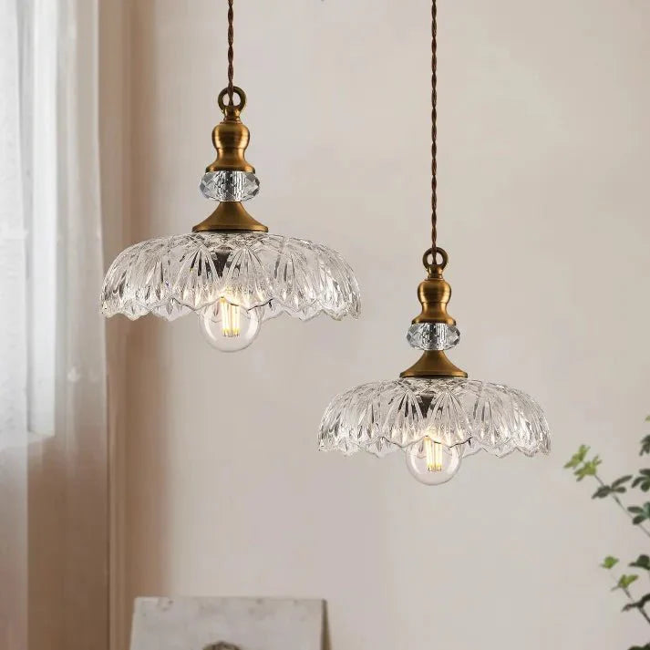 Lampa Wisząca Szklana Mini Wyspa Kuchenna w Stylu Mid Century