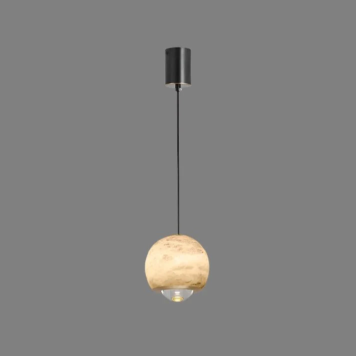 Nordycka Marmurowa Lampa Wisząca z Alabastru