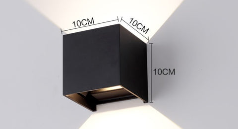Nowoczesna Aluminiowa Wodoodporna Lampa LED na Ścianę do Użytku Wewnętrznego i Zewnętrznego