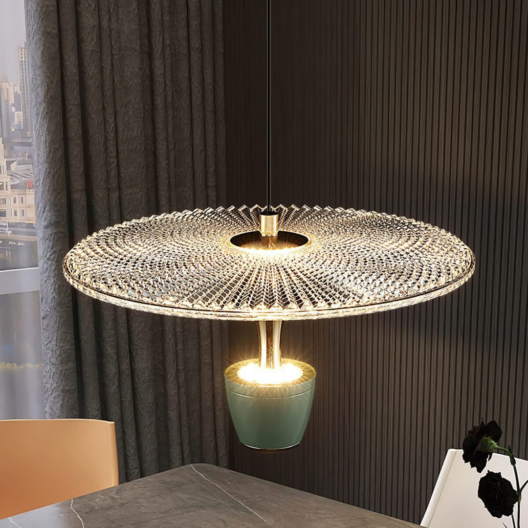 Nowoczesna Lampa Wisząca w Kształcie Dysku LED