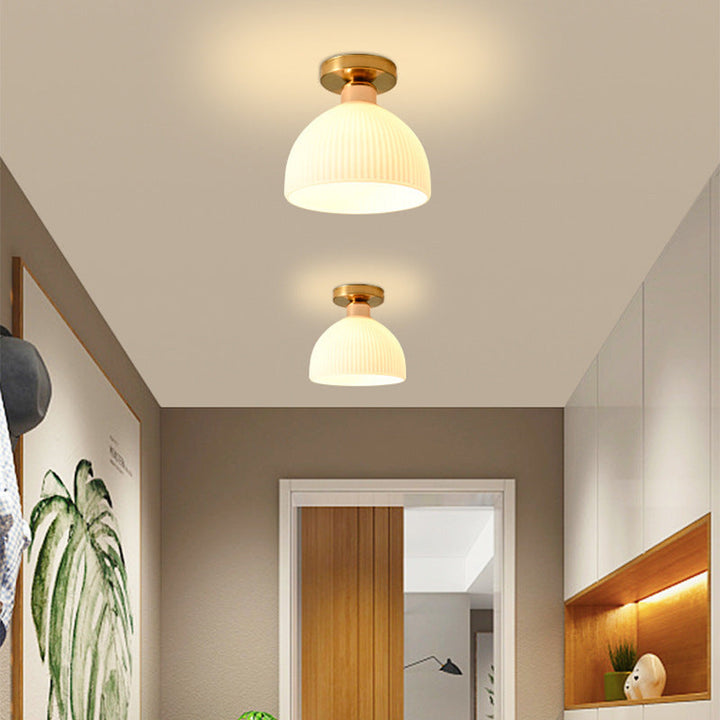 Nowoczesna Mleczna Biała Szklana Lampa sufitowa