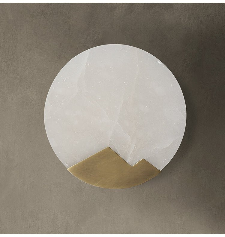 Skandynawska minimalistyczna marmurowa lampa ścienna