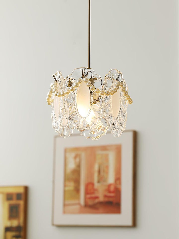 Lampa Wisząca Szklana Kwiatowa