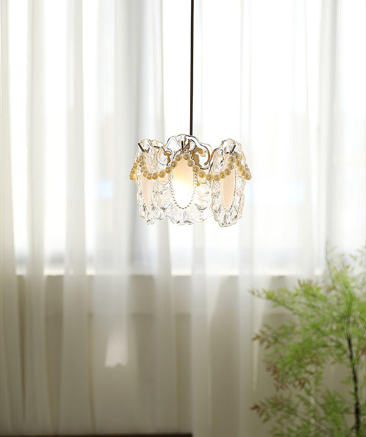 Lampa Wisząca Szklana Kwiatowa