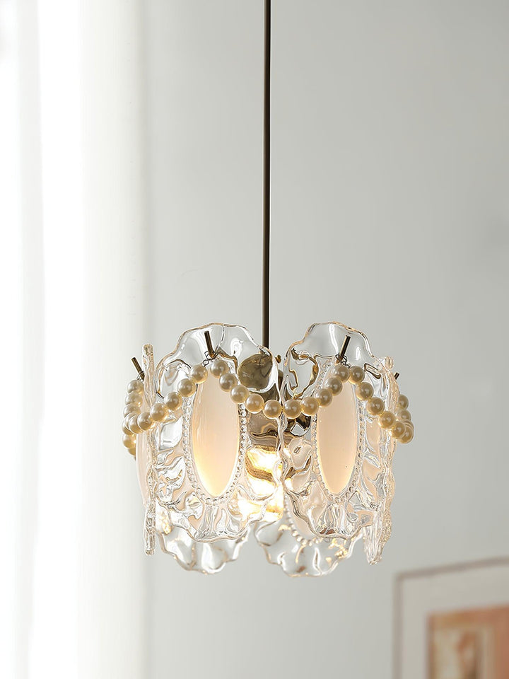 Lampa Wisząca Szklana Kwiatowa
