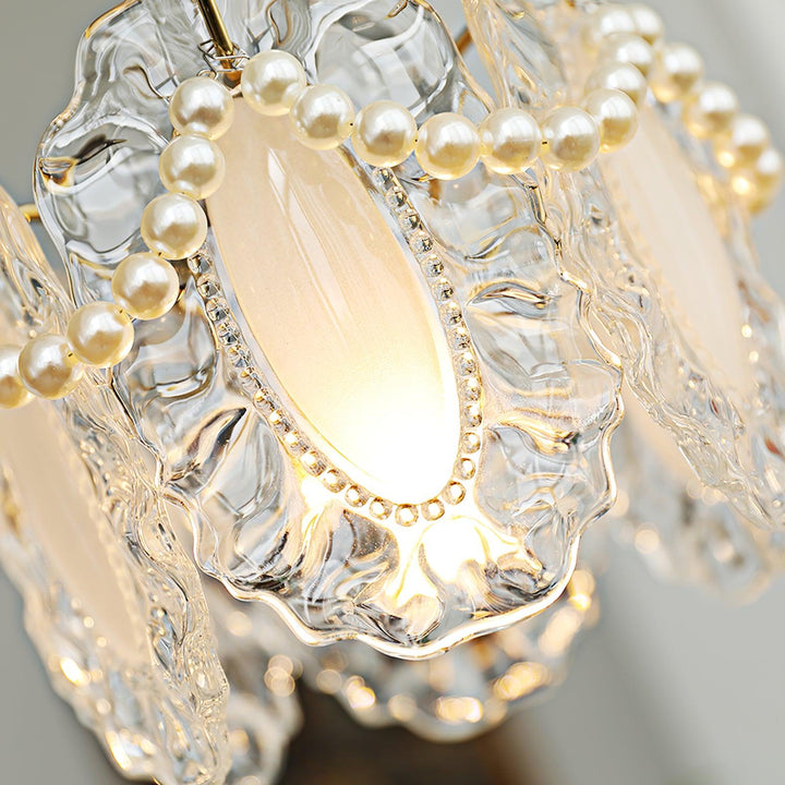 Lampa Wisząca Szklana Kwiatowa