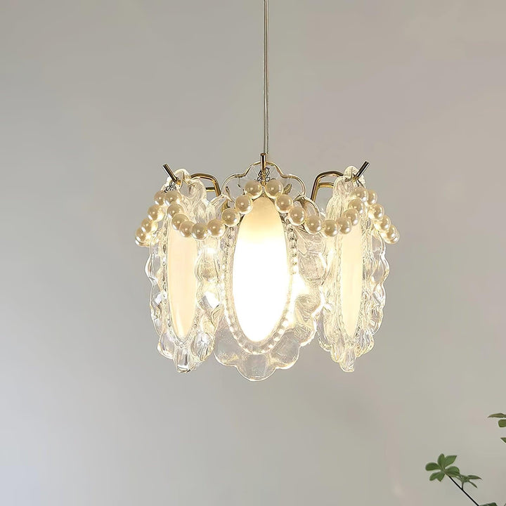 Lampa Wisząca Szklana Kwiatowa