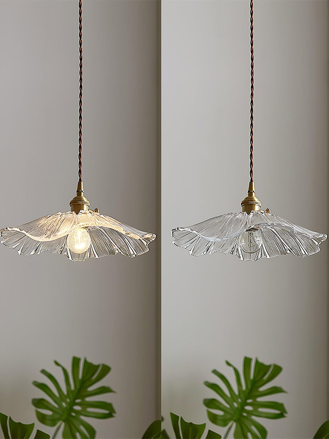 Lampa wisząca szklana Flower