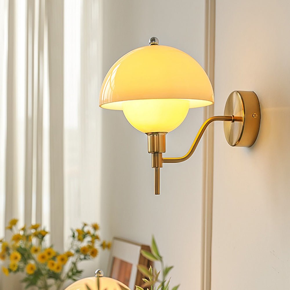 Lampa Ścienna Grzyb Kremowa