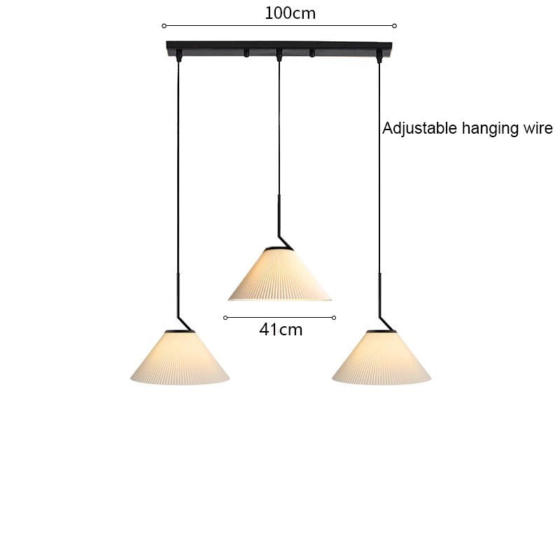 Nordycka plisowana lampa wisząca w kolorze kremowym