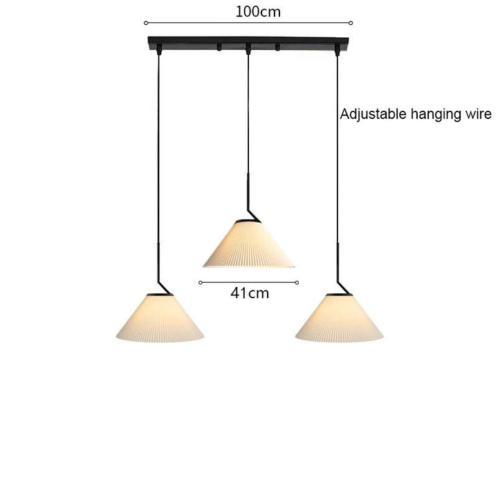 Nordycka plisowana lampa wisząca w kolorze kremowym
