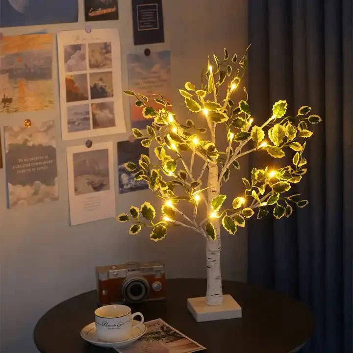 Oświetlenie Choinkowe LED Zielone Liście na Boże Narodzenie