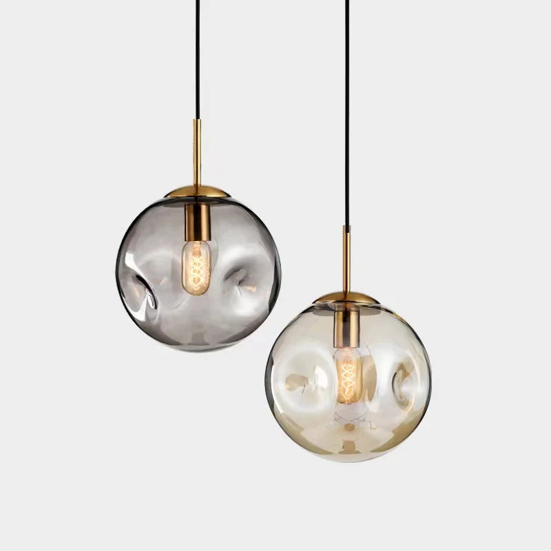 Brikey szklana kula lampa wisząca