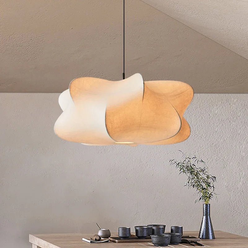 Lampa wisząca Wabi Sabi z jedwabiu Japonia