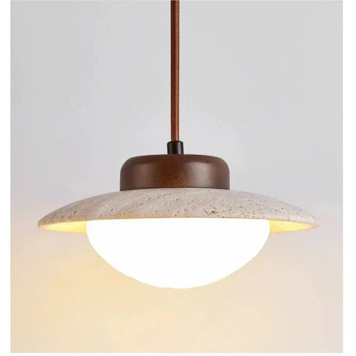 Lampa wisząca Wandmoer z kamienia