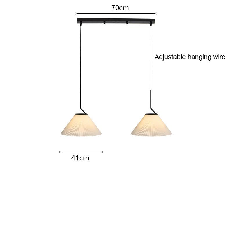 Nordycka plisowana lampa wisząca w kolorze kremowym