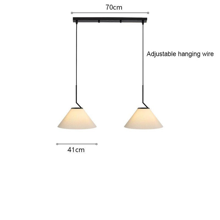 Nordycka plisowana lampa wisząca w kolorze kremowym