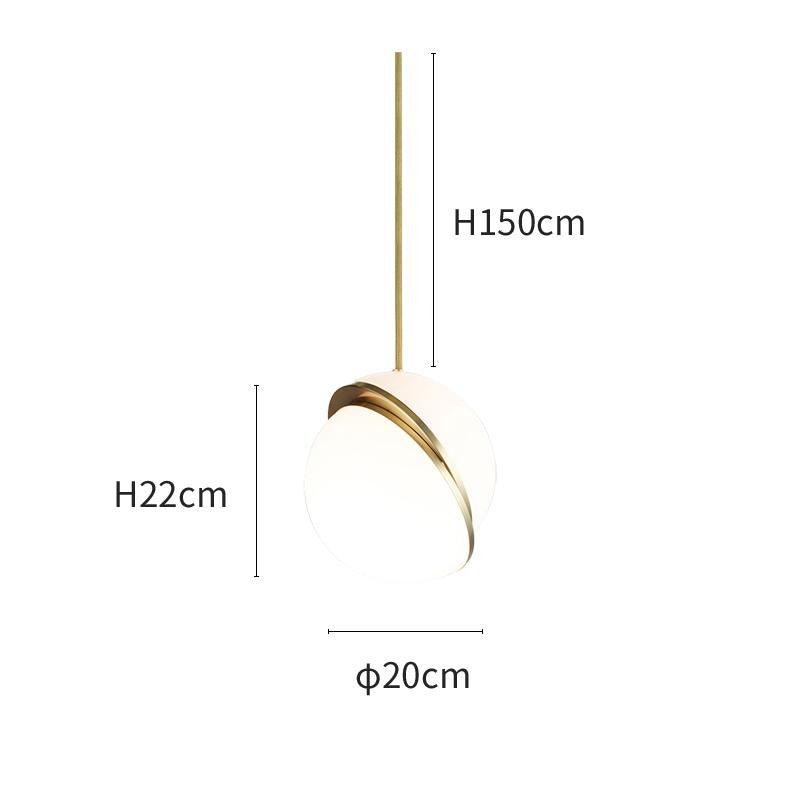 Lampa wisząca w kształcie półksiężyca