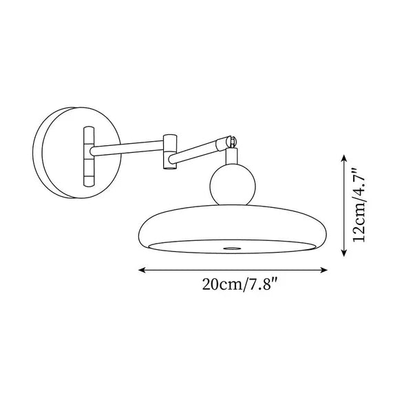 Lampa Ścienna Lola z Ruchomym Ramieniem