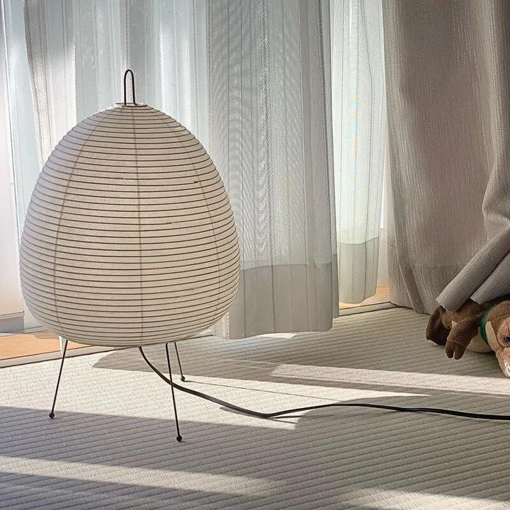 Japońska lampa wykonana z papieru ryżowego - Lampa z papieru ryżowego