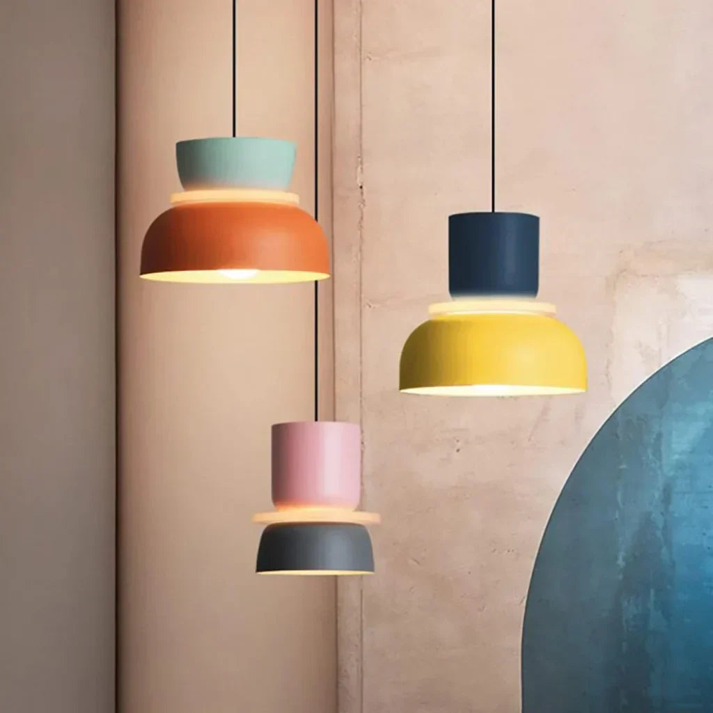 Dulcy Kleurblok Skandynawska Lampa Wisząca