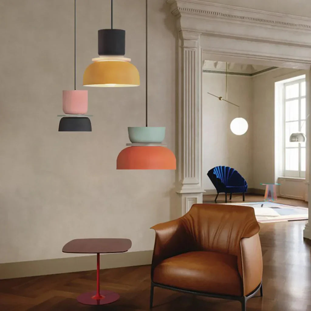 Dulcy Kleurblok Skandynawska Lampa Wisząca