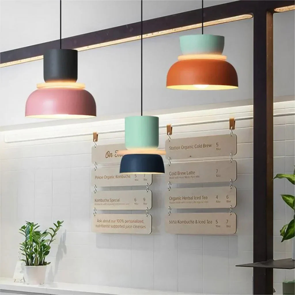 Dulcy Kleurblok Skandynawska Lampa Wisząca