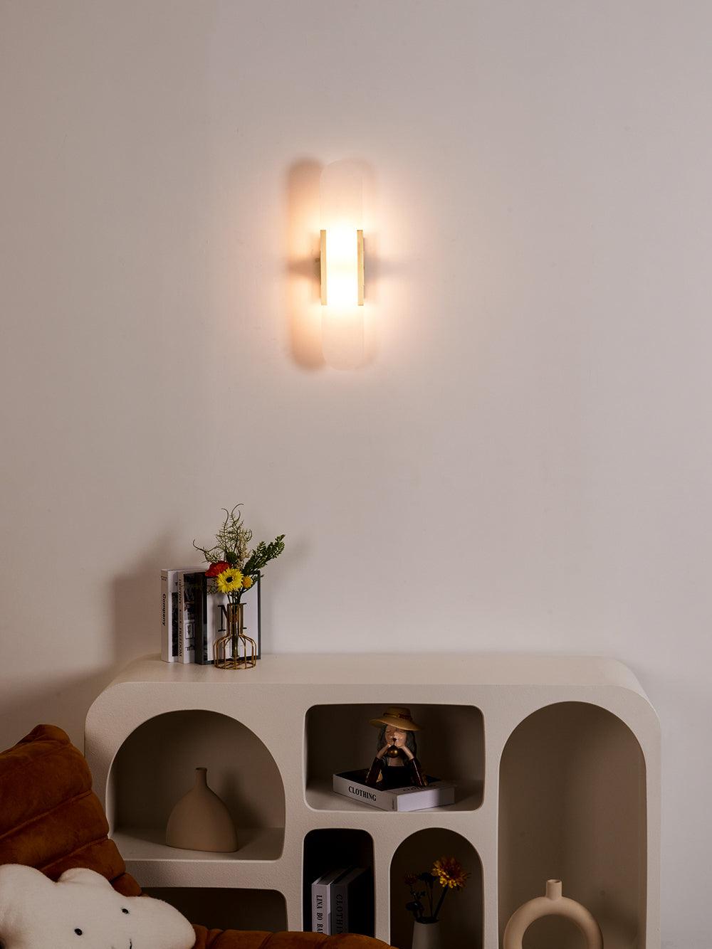 Lampa ścienna Melange Wydłużona Alabaster